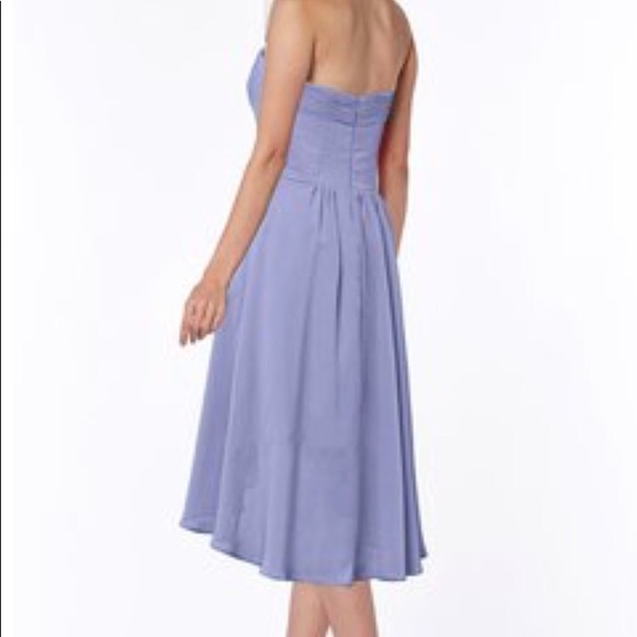 Lavender A-line Sleeveless Zip up Bridesmaid Dress - Picture 5 of 5